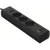 Сетевой фильтр Philips CHP4336BA/51 2м (3 розетки) черный (коробка)