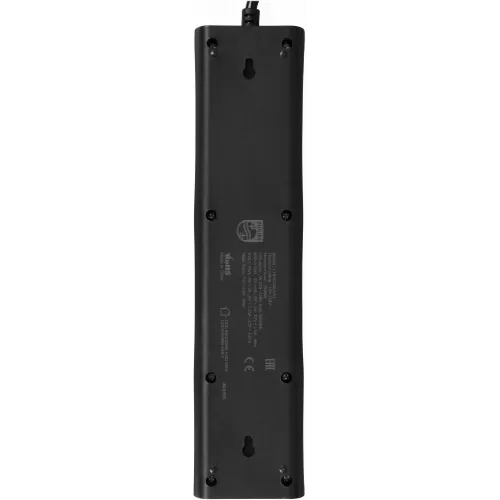 Сетевой фильтр Philips CHP4336BA/51 2м (3 розетки) черный (коробка)