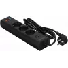 Сетевой фильтр Philips CHP4336BA/51 2м (3 розетки) черный (коробка)