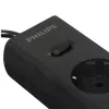 Сетевой фильтр Philips CHP4336BA/51 2м (3 розетки) черный (коробка)