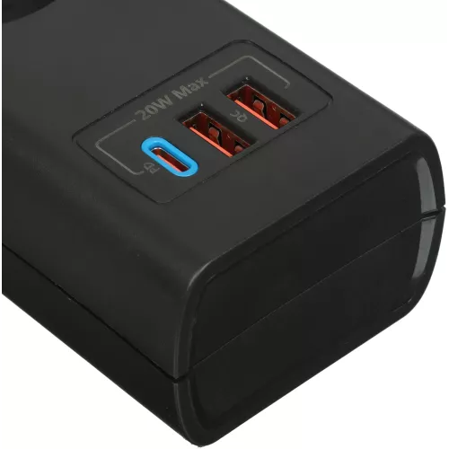 Сетевой фильтр Philips CHP4336BA/51 2м (3 розетки) черный (коробка)