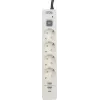 Сетевой фильтр Powercom SP-01 USB2A1CW 3,0М 3.0м (4 розетки) белый/серый (коробка)