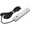 Сетевой фильтр Powercom SP-01 USB2A1CW 3,0М 3.0м (4 розетки) белый/серый (коробка)