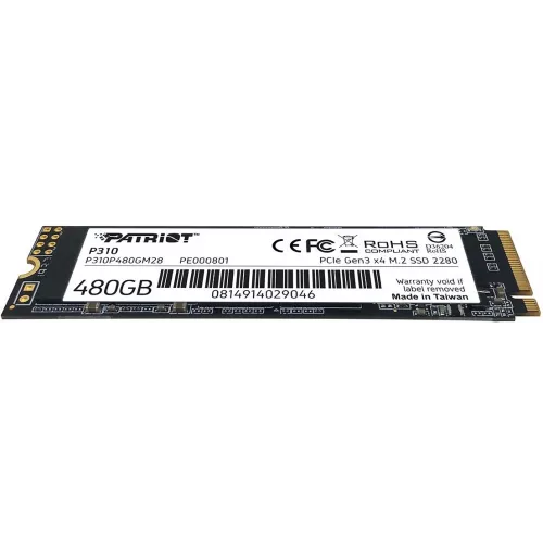 Накопитель SSD Patriot PCIe 3.0 x4 480GB P310P480GM28 P310 M.2 2280