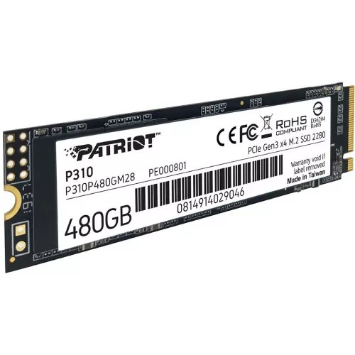 Накопитель SSD Patriot PCIe 3.0 x4 480GB P310P480GM28 P310 M.2 2280