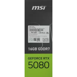 Видеокарта MSI PCI-E 5.0 RTX 5080 16G VENTUS 3X OC NVIDIA GeForce RTX 5080 16Gb 256bit GDDR7 2640/30000 HDMIx1 DPx3 HDCP Ret