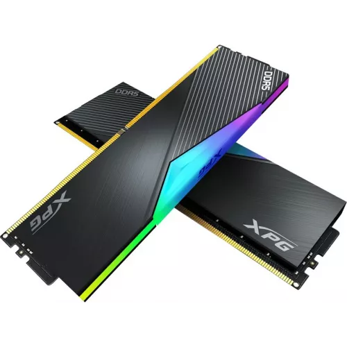 Память DDR5 2x32GB 6400MHz A-Data AX5U6400C3232G-DCLARBK XPG Lancer RGB RTL Gaming PC5-51200 CL32 DIMM 288-pin 1.35В kit dual rank с радиатором Ret