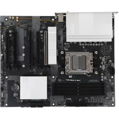 Материнская плата MSI PRO B840-P WIFI Socket AM5 AMD B840 4xDDR5 ATX AC`97 8ch(7.1) 2.5Gg RAID+HDMI