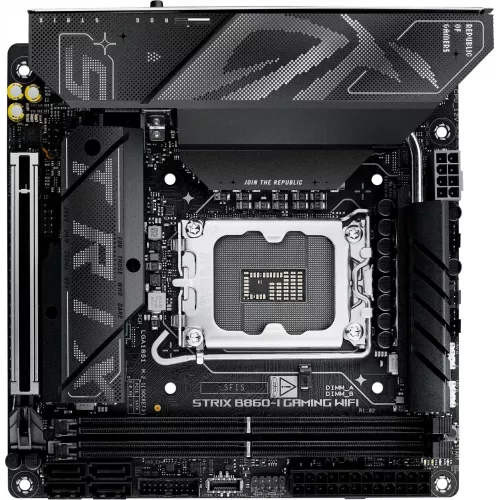 Материнская плата Asus ROG STRIX B860-I GAMING WIFI Soc-1851 Intel B860 2xDDR5 mini-ITX AC`97 8ch(7.1) 2.5Gg RAID+HDMI+DP