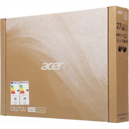 Монитор Acer 27" Vero CB272UGbmiiprx черный IPS LED 1ms 16:9 HDMI M/M матовая HAS Piv 350cd 178гр/178гр 2560x1440 120Hz FreeSync DP 2K 5.65кг