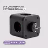 Сетевой разветвитель Buro BU-PW3UC-Plus-B (3 розетки) черный (коробка)