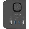 Сетевой разветвитель Buro BU-PW3UC-Plus-B (3 розетки) черный (коробка)