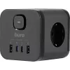 Сетевой разветвитель Buro BU-PW3UC-Plus-B (3 розетки) черный (коробка)