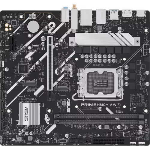 Материнская плата Asus PRIME H810M-A WIFI Soc-1851 Intel H810 2xDDR5 mATX AC`97 8ch(7.1) GbLAN RAID+HDMI+DP