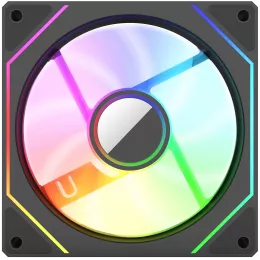 Вентилятор для корпуса Bloody CF-11 LCD ARGB 120х120x25 черный 4-pin 32дБ (упак.:1шт) (CF-11-ARGB120-BK) Ret