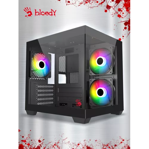 Корпус Bloody CC-121 черный без БП mATX 7x120mm 1xUSB2.0 1xUSB3.0 audio