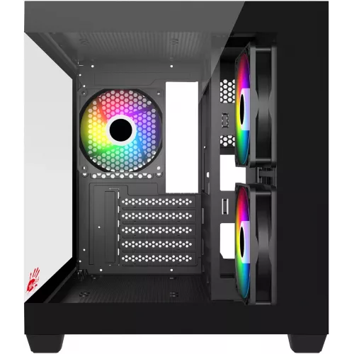 Корпус Bloody CC-121 черный без БП mATX 7x120mm 1xUSB2.0 1xUSB3.0 audio