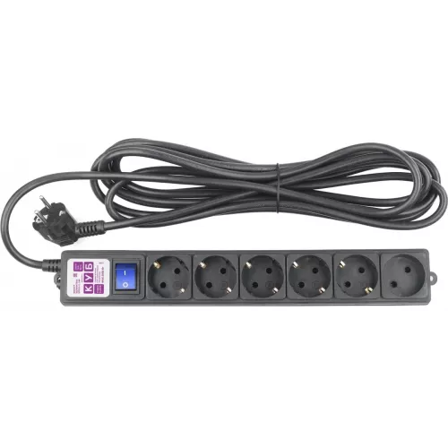 Сетевой фильтр Powercube SPG6-B2 5м (6 розеток) черный (коробка)