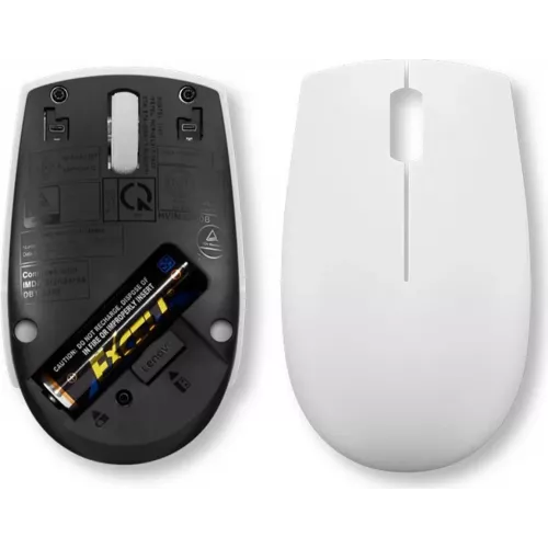 Мышь Lenovo 300 Wireless Compact светло-серый оптическая 1000dpi беспров. USB 2but (GY51L15677)