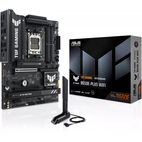 Материнская плата Asus TUF GAMING B650E-PLUS WIFI Socket AM5 AMD B650 4xDDR5 ATX AC`97 8ch(7.1) 2.5Gg RAID+HDMI+DP