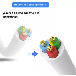 Сетевой фильтр Deli ET434 1.8м (4 розетки) белый (пакет ПЭ)