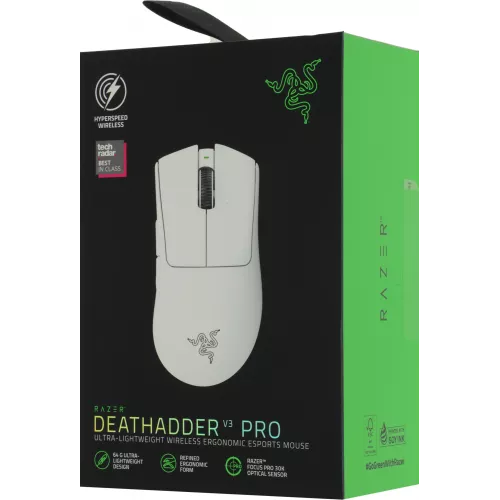 Мышь Razer DeathAdder V3 Pro белый оптическая 30000dpi беспров. USB-C 5but (RZ01-04630200-R3A1)