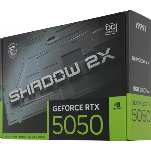 Видеокарта MSI PCI-E 5.0 RTX 5050 8G SHADOW 2X OC NVIDIA GeForce RTX 5050 8Gb 128bit GDDR6 2602/20000 HDMIx1 DPx3 HDCP Ret