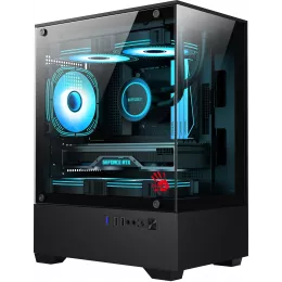 Корпус Bloody CC-125 черный без БП mATX 5x120mm 2xUSB2.0 1xUSB3.0 audio bott PSU
