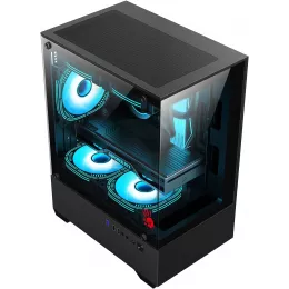 Корпус Bloody CC-125 черный без БП mATX 5x120mm 2xUSB2.0 1xUSB3.0 audio bott PSU