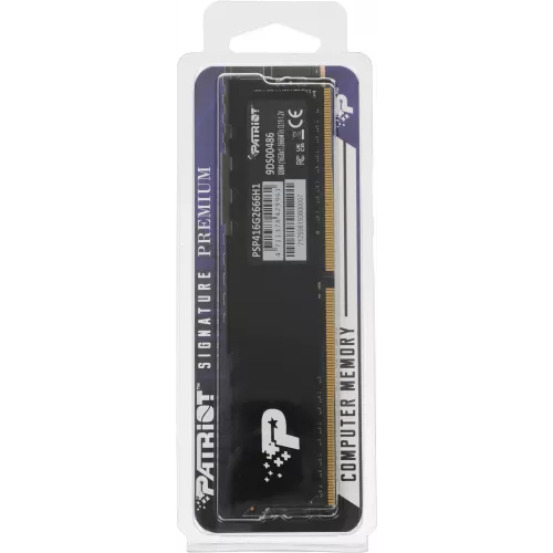 Память DDR4 16GB 2666MHz Patriot PSP416G2666H1 Signature Premium RTL PC4-21300 CL19 DIMM 288-pin 1.2В dual rank с радиатором Ret