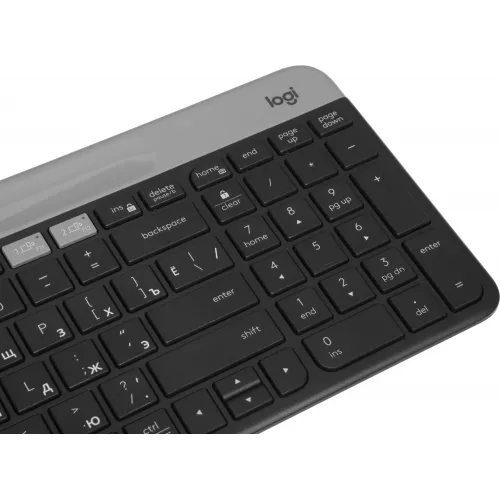 Клавиатура Logitech K580 черный/серебристый USB беспроводная BT/Radio slim Multimedia (920-009208)