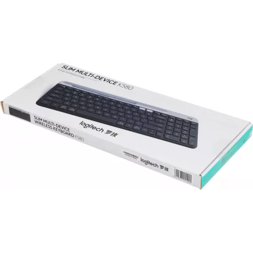 Клавиатура Logitech K580 черный/серебристый USB беспроводная BT/Radio slim Multimedia (920-009208)
