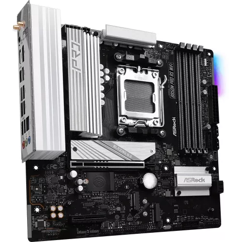 Материнская плата Asrock B850M PRO RS WIFI Socket AM5 AMD B850 4xDDR5 mATX AC`97 8ch(7.1) 2.5Gg RAID+HDMI+DP