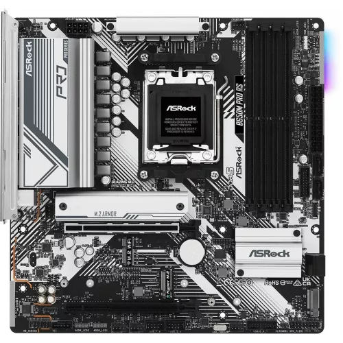 Материнская плата Asrock B650M PRO RS Socket AM5 AMD B650 4xDDR5 mATX AC`97 8ch(7.1) 2.5Gg RAID+HDMI+DP