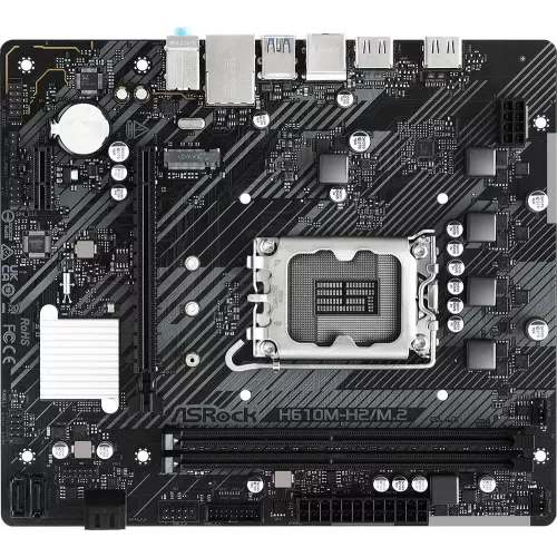 Материнская плата Asrock H610M-H2/M.2 Soc-1700 Intel H610 2xDDR4 mATX AC`97 8ch(7.1) GbLAN+HDMI