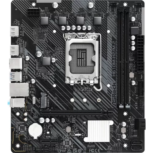 Материнская плата Asrock H610M-H2/M.2 Soc-1700 Intel H610 2xDDR4 mATX AC`97 8ch(7.1) GbLAN+HDMI
