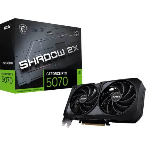 Видеокарта MSI PCI-E 5.0 RTX 5070 12G SHADOW 2X NVIDIA GeForce RTX 5070 12Gb 192bit GDDR7 2512/28000 HDMIx1 DPx3 HDCP Ret