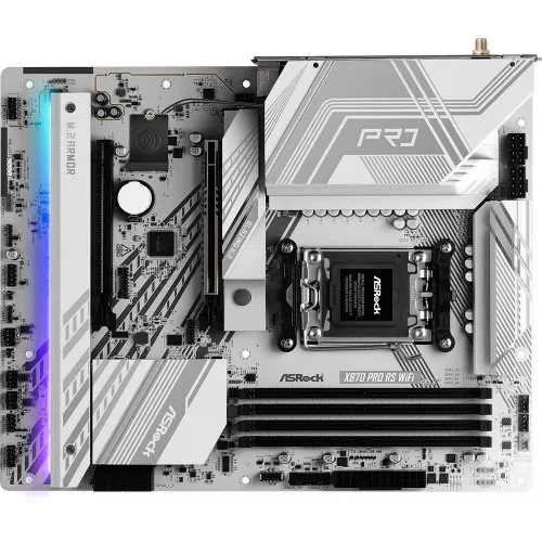 Материнская плата Asrock X870 PRO RS WIFI Socket AM5 AMD X870 4xDDR5 ATX AC`97 8ch(7.1) 2.5Gg RAID+HDMI