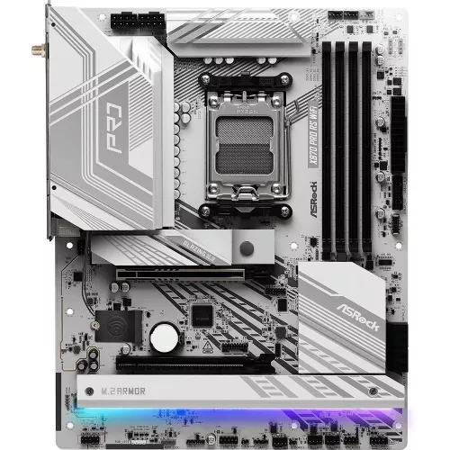 Материнская плата Asrock X870 PRO RS WIFI Socket AM5 AMD X870 4xDDR5 ATX AC`97 8ch(7.1) 2.5Gg RAID+HDMI