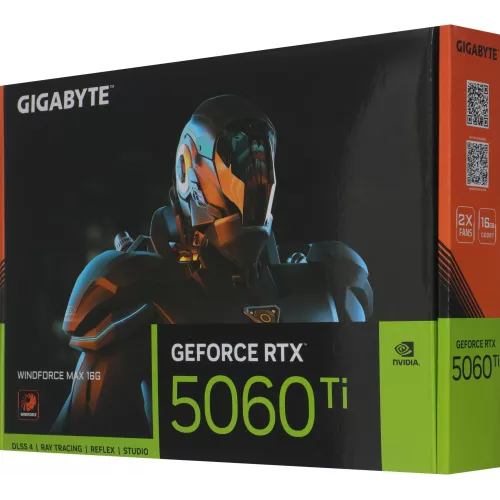 Видеокарта Gigabyte PCI-E 5.0 GV-N506TWF2MAX-16GD NVIDIA GeForce RTX 5060TI 16Gb 128bit GDDR7 2572/28000 HDMIx1 DPx3 HDCP Ret