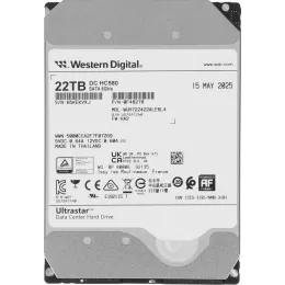 Жесткий диск WD SATA-III 22TB 0F48278/0F62785 WUH722422ALE6L4 Server Ultrastar DC HC580 (7200rpm) 512Mb 3.5"