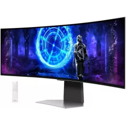 Монитор Samsung 49" Odyssey OLED G9 S49DG952SMXUE серебристый OLED LED 32:9 HDMI M/M матовая HAS 1000000:1 250cd 178гр/178гр 5120x1440 240Hz FreeSync Premium Pro DP USB 12.6кг