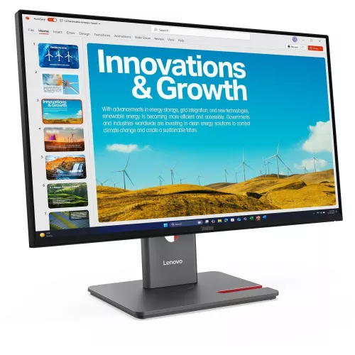 Монитор Lenovo 23.8" ThinkVision P24QD-40 черный IPS LED 4ms 16:9 HDMI матовая HAS Piv 1500:1 300cd 178гр/178гр 2560x1440 120Hz DP QHD USB