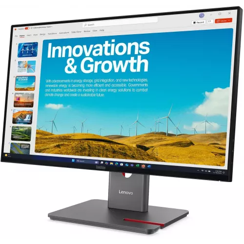 Монитор Lenovo 23.8" ThinkVision P24QD-40 черный IPS LED 4ms 16:9 HDMI матовая HAS Piv 1500:1 300cd 178гр/178гр 2560x1440 120Hz DP QHD USB