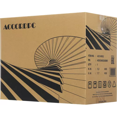 Корпус Accord ACC-M802 черный без БП mATX 1x80mm 1x120mm 1xUSB2.0 1xUSB3.0 audio bott PSU