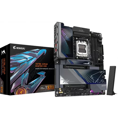 Материнская плата Gigabyte X870E A MASTER X Socket AM5 AMD X870E 4xDDR5 ATX AC`97 8ch(7.1) 1 x 10Gigabit + 1 x 5Gigabit RAID+HDMI