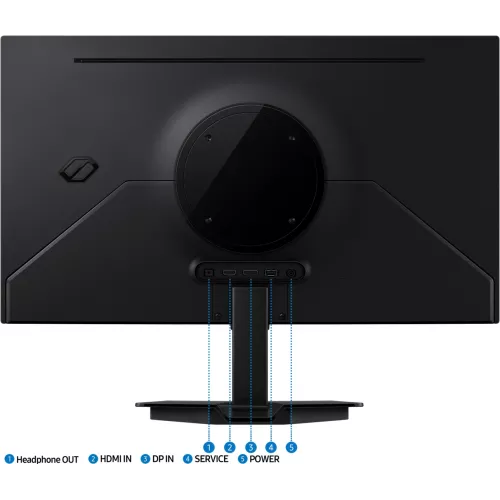 Монитор Samsung 27" Odyssey OLED G5 S27FG502SIXCI черный OLED LED 16:9 HDMI матовая 1000000:1 200cd 178гр/178гр 2560x1440 180Hz G-Sync FreeSync DP Quad HD 2K (1440p) 3.3кг