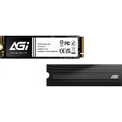 Накопитель SSD AGi PCIe 4.0 x4 1TB AGI1T0G4LAI828 AI828 M.2 2280