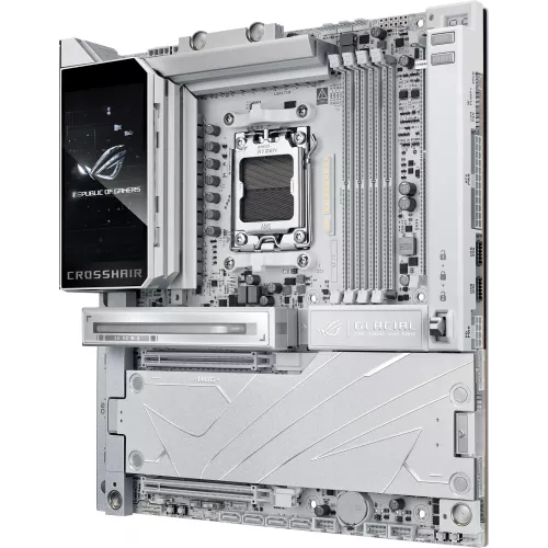 Материнская плата Asus ROG CROSSHAIR X870E GLACIAL Socket AM5 AMD X870E 4xDDR5 ATX AC`97 8ch(7.1) 2x10Gg RAID