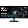 Монитор Gigabyte 34" G34WQC2 EK черный VA LED 21:9 HDMI M/M матовая HAS Piv 4000:1 450cd 178гр/178гр 3440x1440 200Hz FreeSync Premium DP 4K 7.36кг